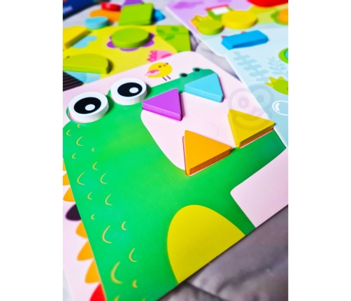 TOOKY TOY Puzzle 4 w 1 Układanka Klocki Mntessori