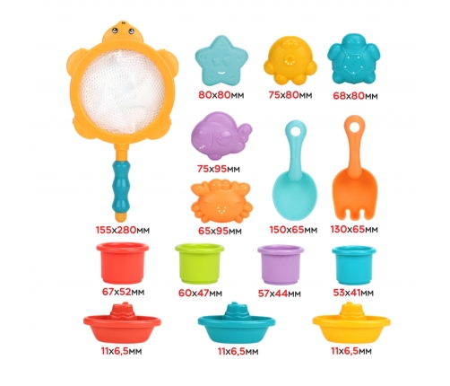 WOOPIE BABY Zestaw do Wody Kąpieli Piasku 15 el.