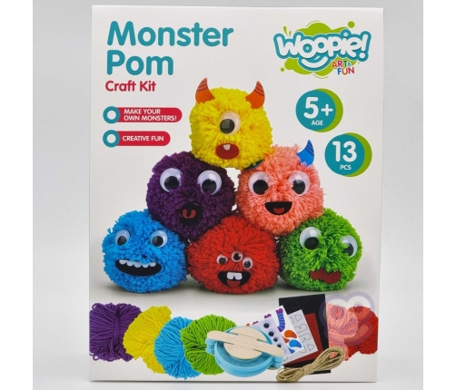 WOOPIE ART&FUN Zestaw Kreatywny Zrób Potworka Monster Pom