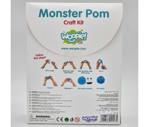 WOOPIE ART&FUN Zestaw Kreatywny Zrób Potworka Monster Pom