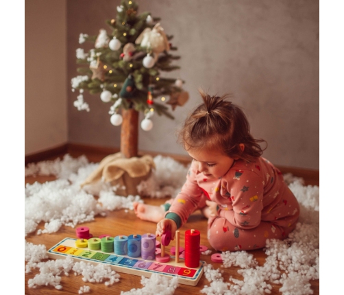 WOOPIE GREEN Układanka Nauka Liczenia i Kolorów Montessori 56 el.