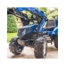 Трактор с педалями с ковшом и прицепом FALK New Holland Blue