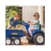 Трактор с педалями с ковшом и прицепом FALK New Holland Blue