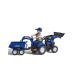 Трактор с педалями с ковшом и прицепом FALK New Holland Blue