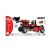 Трактор с педалями с ковшом и прицепом FALK Case Red