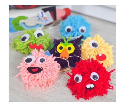 WOOPIE ART&FUN Zestaw Kreatywny Zrób Potworka Monster Pom