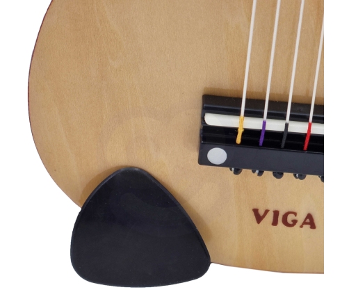 Viga Drewniana gitara dla dzieci Naturalna 21 cali 6 strun