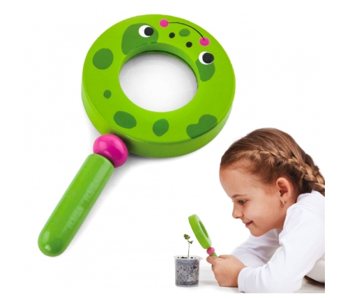 VIGA Drewniana Lupa Dla Dzieci Żabka