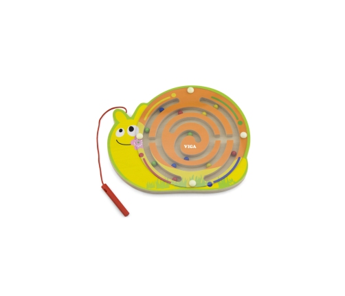 Viga Labirynt Magnetyczny Drewniana gra Śimak