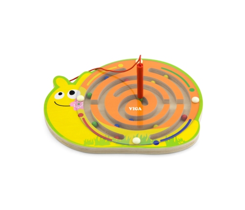 Viga Labirynt Magnetyczny Drewniana gra Śimak