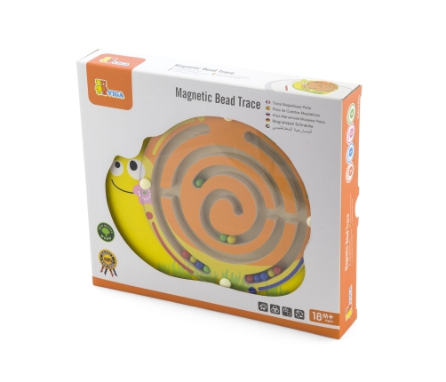 Viga Labirynt Magnetyczny Drewniana gra Śimak