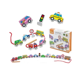 Viga Drewniana Przeplatanka Nawlekanka Sznurowanka Samochody Montessori Viga Drewniana Przeplatanka Nawlekanka Sznurowanka Samochody Montessori