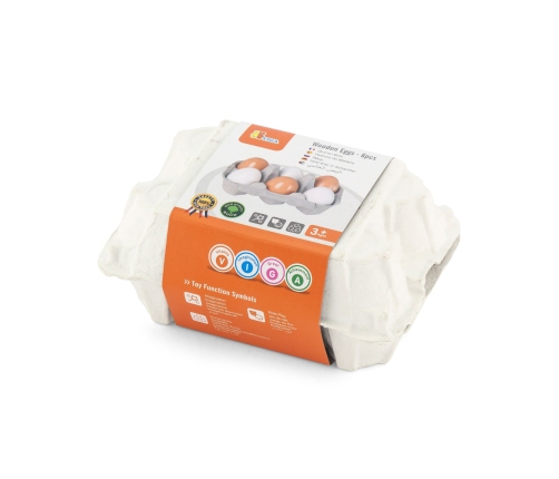 VIGA Drewniane Jajka w wytłoczce