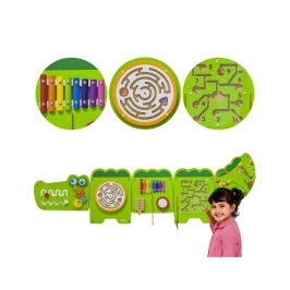 VIGA Tablica Sensoryczna Manipulacyjna Krokodyl Certyfikat FSC Montessori