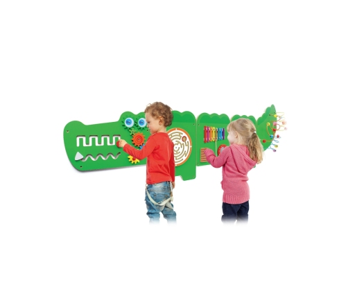 VIGA Tablica Sensoryczna Manipulacyjna Krokodyl Certyfikat FSC Montessori