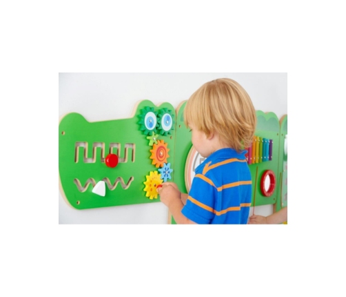 VIGA Tablica Sensoryczna Manipulacyjna Krokodyl Certyfikat FSC Montessori