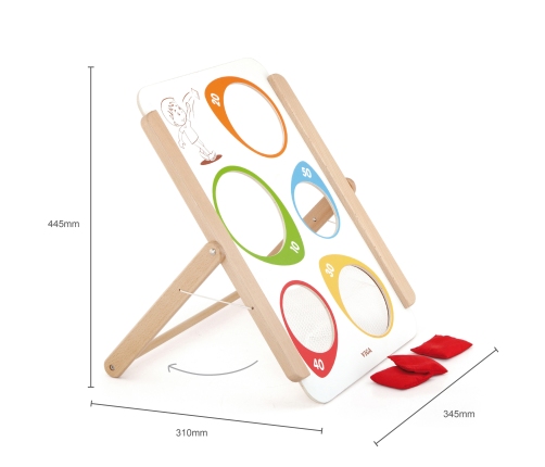 VIGA Drewniana Gra Zręcznościowa Rzut Do Celu Certyfikat FSC