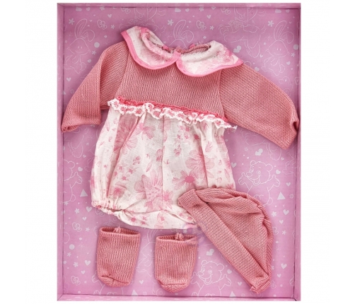 WOOPIE Ubranko dla Lalki Zestaw Sukienka Czapeczka 43 - 46 cm Różowy