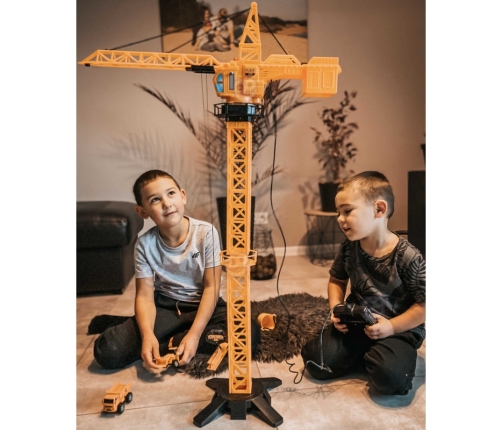 WOOPIE Dźwig Żuraw Zdalnie Sterowany 103 cm R/C Ciężarówka Koparka  + 4 Akc.