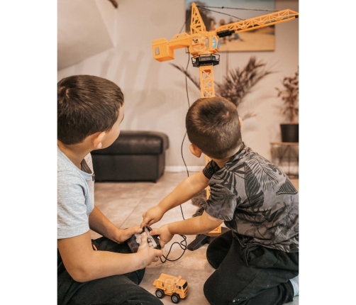 WOOPIE Dźwig Żuraw Zdalnie Sterowany 103 cm R/C Ciężarówka Koparka  + 4 Akc.