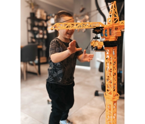 WOOPIE Dźwig Żuraw Zdalnie Sterowany 103 cm R/C Ciężarówka Koparka  + 4 Akc.