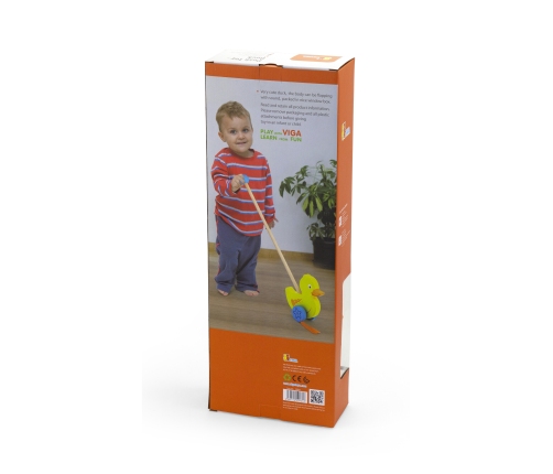 VIGA Drewniany Pchacz Kaczuszka