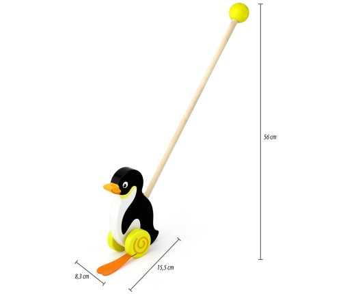 Viga Toys Drewniany Pchacz Pingwin