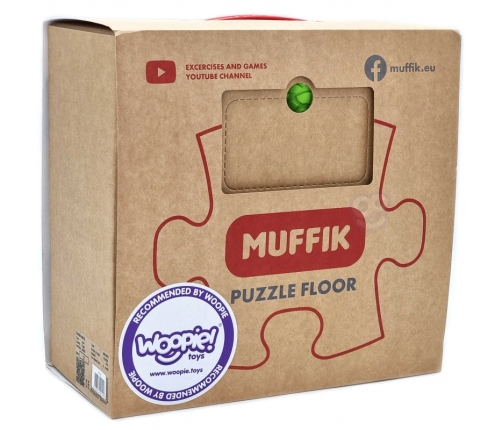 WOOPIE Mata Sensoryczna Ortopedyczna Puzzle Wąż Zielony 6 el.