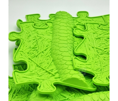 WOOPIE Mata Sensoryczna Ortopedyczna Puzzle Wąż Zielony 6 el.