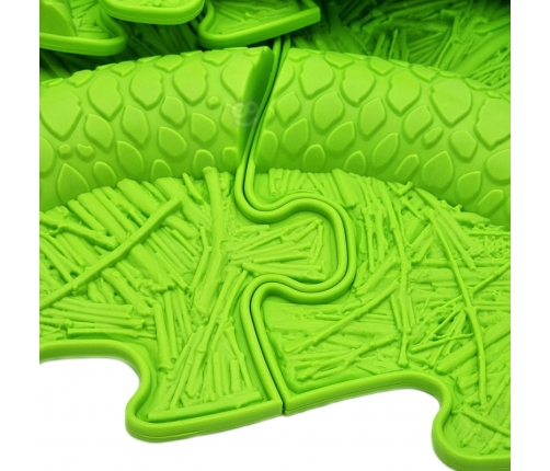 WOOPIE Mata Sensoryczna Ortopedyczna Puzzle Wąż Zielony 6 el.