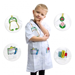 WOOPIE Strój Fartuch Lekarza Doktora Ubranko dla Dzieci do ok. 120 cm WOOPIE Strój Fartuch Lekarza Doktora Ubranko dla Dzieci do ok. 120 cm