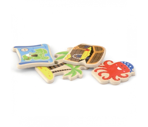 VIGA Drewniana Układanka Edukacyjna Nauka Odległosci 2w1