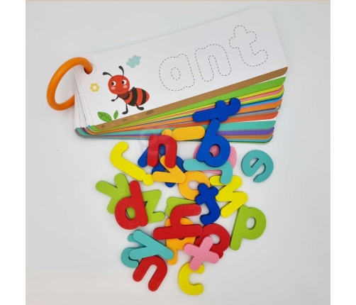 TOOKY TOY Puzzle Alfabet Montessori Nauka Literek Słów Zwierzątka 57 el.