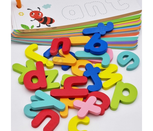 TOOKY TOY Puzzle Alfabet Montessori Nauka Literek Słów Zwierzątka 57 el.