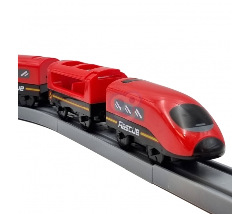 WOOPIE Kolejka Elektryczna Tor Samochodowy Straż Helikopter Auta 92 el.