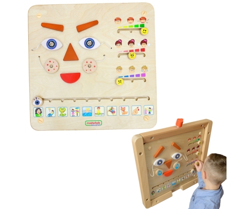 MASTERKIDZ Tablica Edukacyjna Jak Się Czujesz?  Nauka Emocji Montessori