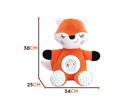 WOOPIE Przytulanka Usypiacz Projektor 2w1 Lis - 10 Kołysanek