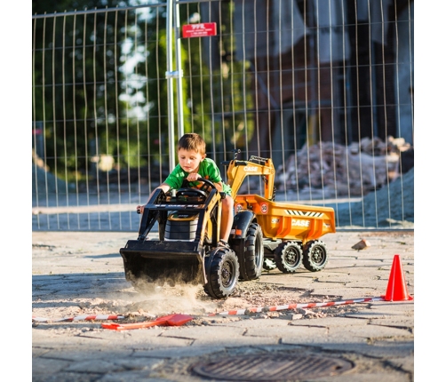 Traktors ar kausu un piekabi FALK Case IH Backhoe