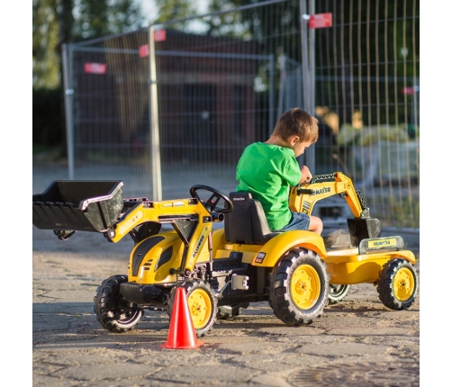 FALK Traktor KOMATSU na Pedały Koparka Łyżka Przyczepka od 2 lat