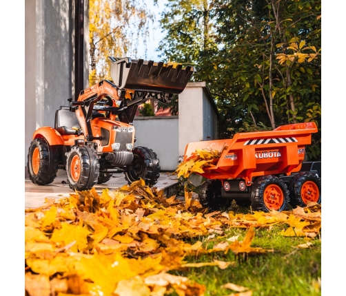 Bērnu stumjamā mašīna traktors ar piekabi FALK KUBOTA