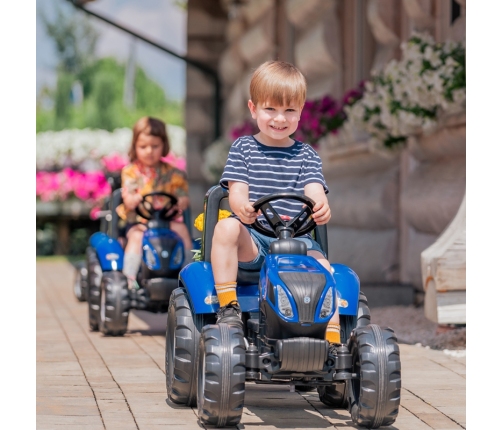 FALK Traktor na Pedały New Holland Duży z Przyczepką od 3 lat