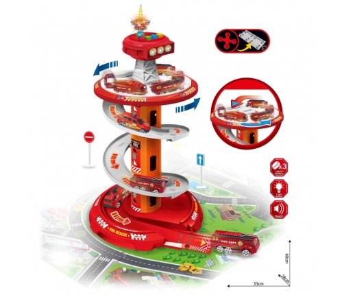 WOOPIE Tor Spirala Garaż dla Samochodzików 3 szt.