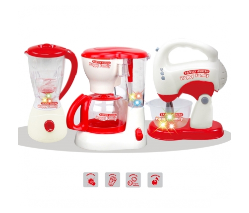 WOOPIE Zestaw AGD dla Dzieci 3w1 Mikser Blender Robot Kuchenny