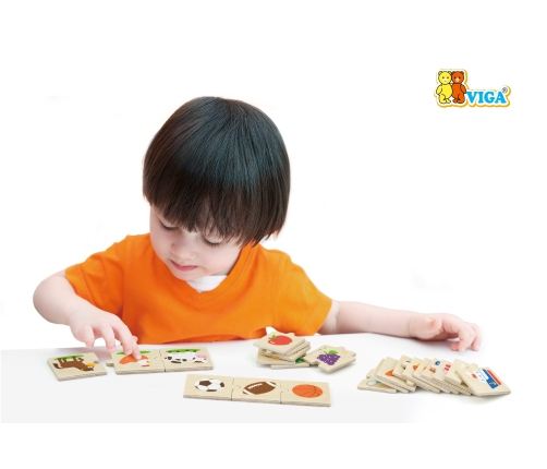 Drewniane Puzzle Logiczne Viga Toys 24 Elementy