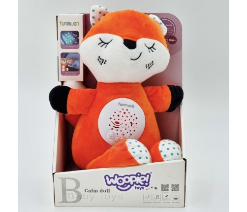 WOOPIE Przytulanka Usypiacz Projektor 2w1 Lis - 10 Kołysanek