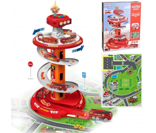 WOOPIE Tor Spirala Garaż dla Samochodzików 3 szt.