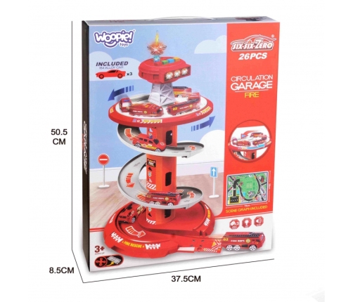 WOOPIE Tor Spirala Garaż dla Samochodzików 3 szt.