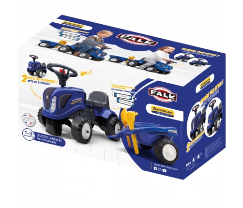 Stumjamā mašīna Traktors FALK Baby New Holland Blue