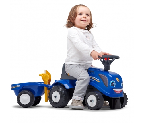 Stumjamā mašīna Traktors FALK Baby New Holland Blue