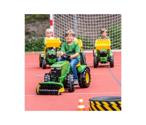 RollyX-Trac Premium John Deere Traktor na Pedały Łyżka Ciche Koła 3-10 Lat do 50kg Rolly Toys - Zielony